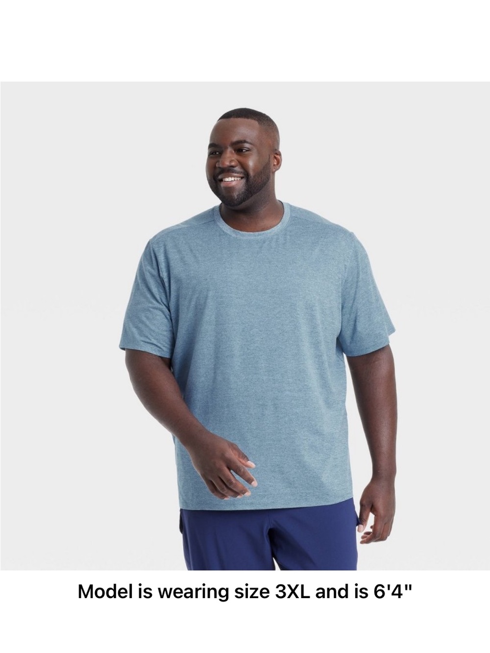 all in motion Light Heather Blue Relaxed Fit Soft Stretch t-shirt S: UPF 50+